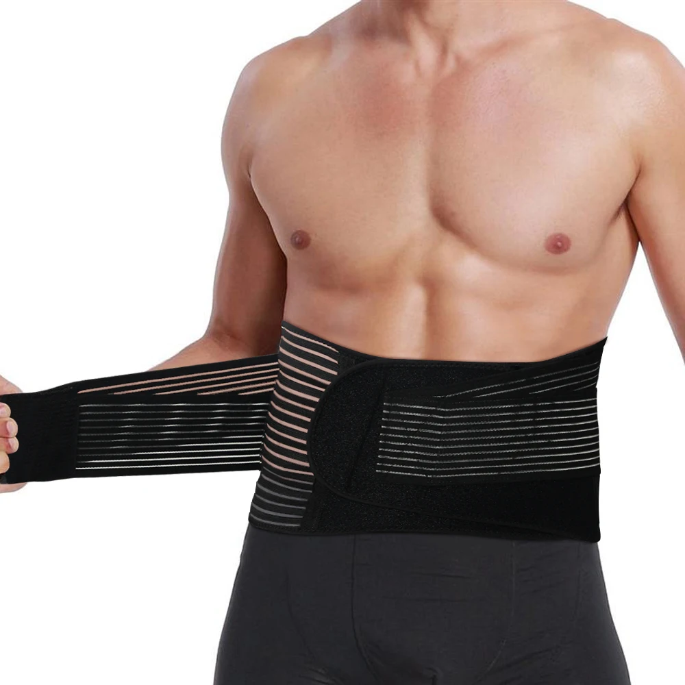 

Lumbar Support with Double Banded Strong Compression Pull Straps Breathable Waist Lower Back Brace Corset Shapewear Slimming