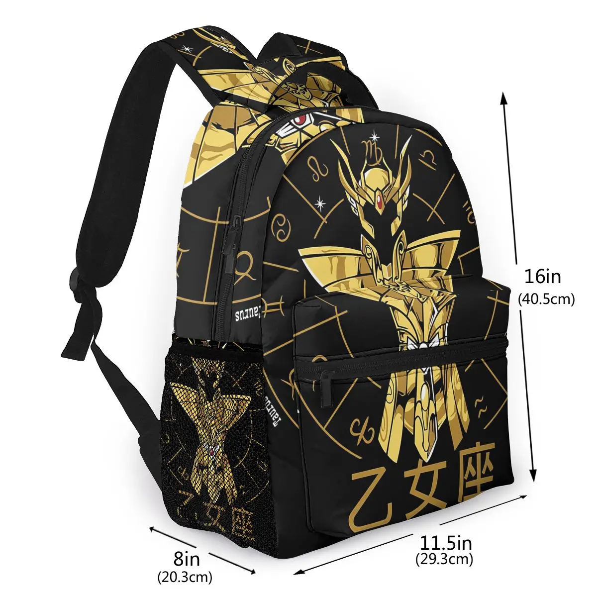 Virgo Cloth - Shaka Gold Cloth Saint Seiya Backpack for Girls Boys Travel RucksackBackpacks for Teenage school bag