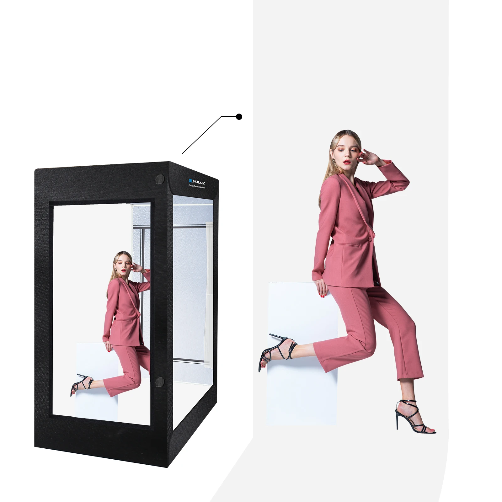 H4138f477a3e94014a675bbbce293311bz Professional 200cm Photo Studio Box 6 LED Light Panels 240W 5500K Model Portrait Apparel Photo Lighting Shooting Tent Kit Mallzona