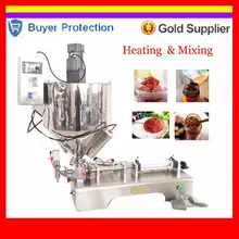 Смешивание и нагревание бункер наполнитель крем йогурт мед сок соус Джем наполнитель пасты машина для наполнения Пневматический поршневой наполнитель