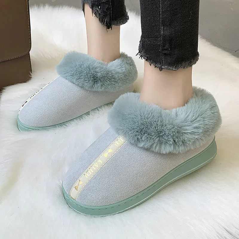 Plus Size 37-55 Nice New Ankle Snow Boots Women Lovely Full Of Fur Warm Shoes Woman Flat Heels Girls Indoor Grey Blue Pink Boot | Обувь