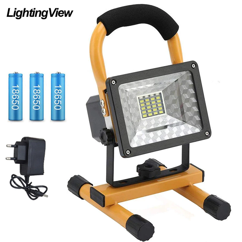 projektor sarj edilebilir cob led projektor 30w el spot projektor acik kamp feneri proje insaat lambasi floodlights aliexpress