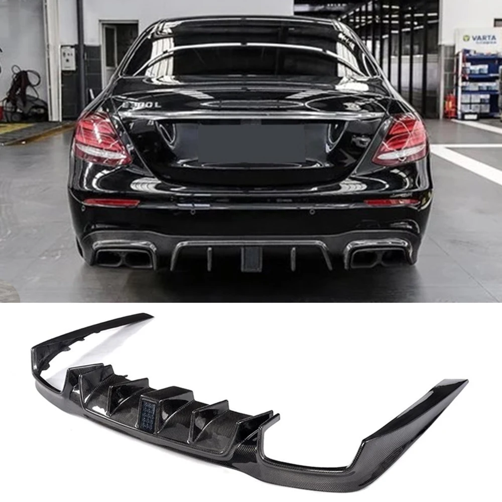 Карбоновый диффузор e класса с наконечниками для Mercedes Benz W213 E350 E43 E63 AMG Sport 2016