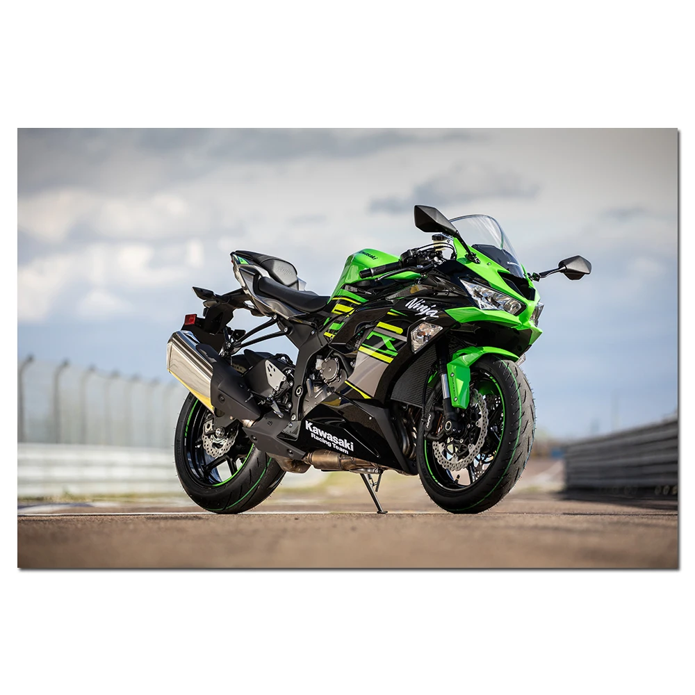 Постер Kawasaki Ninja ZX 6R с мотоциклом печать на холсте настенная живопись Настенная