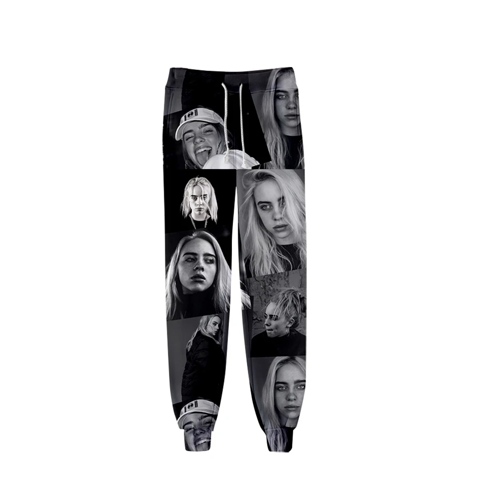Billie EIlish, 3D обтягивающие штаны, женские спортивные штаны для бега, 3D принт Billie EIlish, женские/мужские повседневные обтягивающие штаны, модные штаны