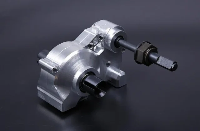 CNC metal gearbox assembly with differential for ROFUN ROVAN KM HPI BAJA 5B 5T 5SC