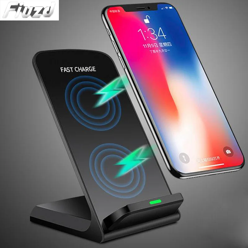 Купить Qi Беспроводная подставка для зарядного устройства iPhone 11pro max XS 8 XR samsung S9 S10 S8 plus | Зарядные устройства для телефонов (4000124364834)