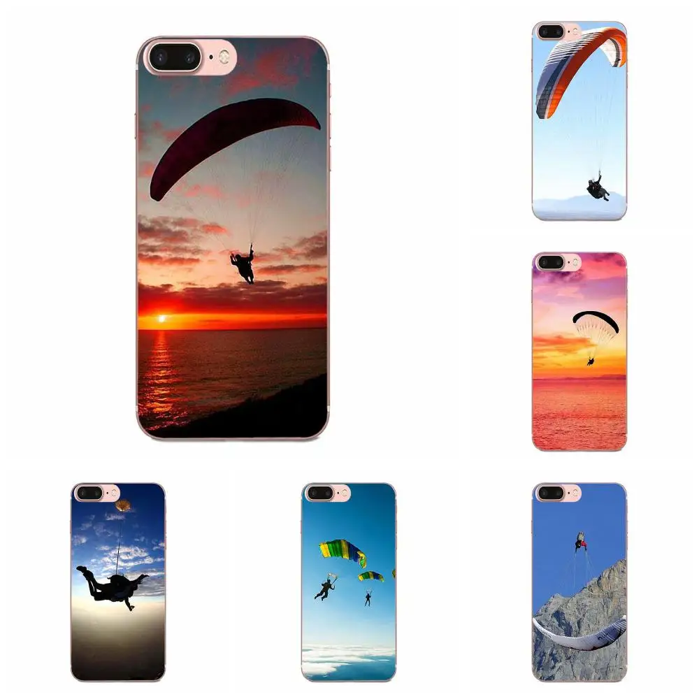Soft Print Case For Samsung Galaxy Note 8 9 10 Pro S4 S5 S6 S7 S8 S9 S10 S11 S11E S20 Edge Plus Ultra Extreme Sports Parachuting | Мобильные