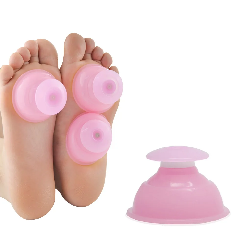 2 шт розовые силиконовые вакуумные чашки с сильной присоской для массажа тела китайские медицинские акупунктурные терапии для похудения детоксикации