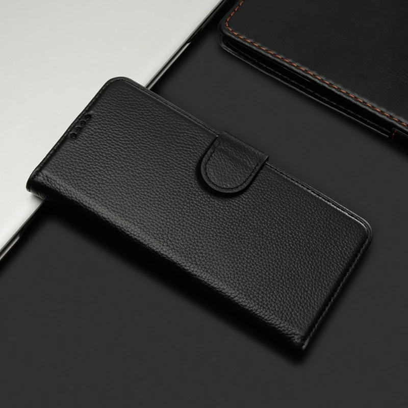 Магнитный держатель для карт, флип-книжка, чехлы-бумажники для samsung Galaxy S10 S8 S9 Plus Note 10 8 9, чехол из натуральной кожи с зернистой текстурой личи
