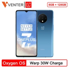 Смартфон OnePlus 7 T, OnePlus 7 T Global rom, 8 ГБ, 128 ГБ, Snapdragon 855 Plus, 6,55 дюймов, 90 Гц, дисплей, 48мп, тройная камера, NFC промо-код newyear1200 / newyear600