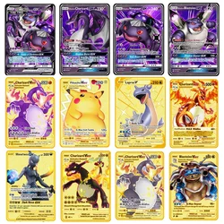 Cartes Pokemon en métal de 27 styles, cartes en V, PIKACHU Charizard doré Vmax, Collection de jouets, cadeau pour enfants 