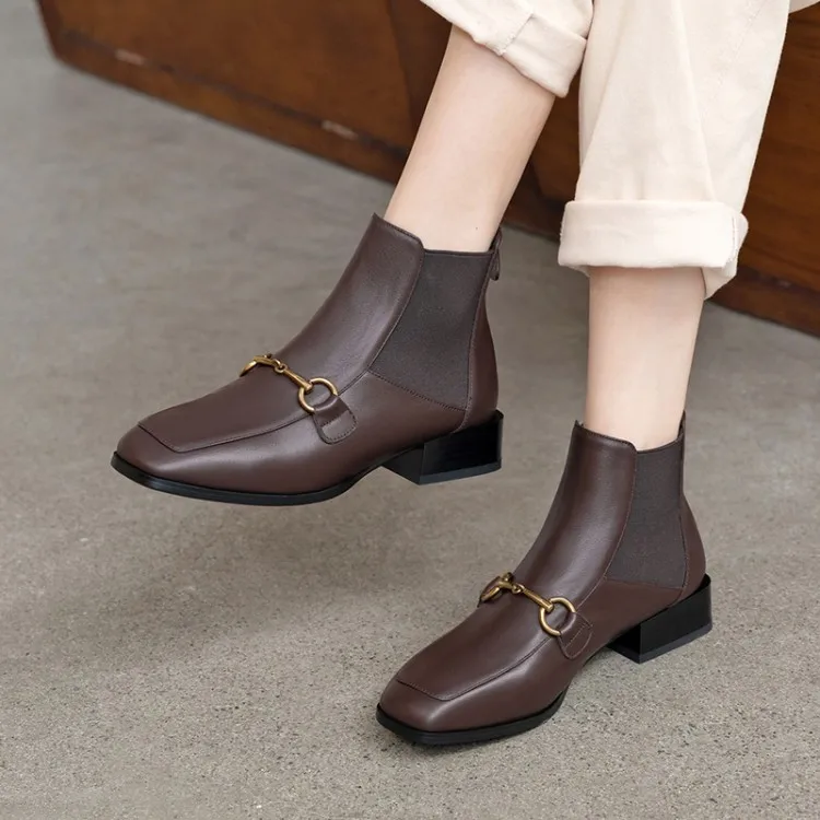 

Tanariya New Arrival Shoes woman Boots women New 2019 women's joker boots with chunky heels and vintage leather