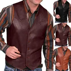 Cool Men Vest All Match Medieval Medieval Vintage Vest  Waistcoat    Men Waistcoat