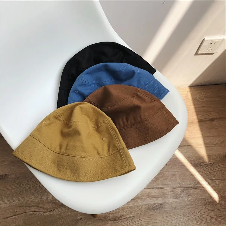

Japanese-style Non-mainstream Retro Dome Bucket Hat Street Fashion Simple Versatile Casual Canvas Cap Bucket Bucket Hat