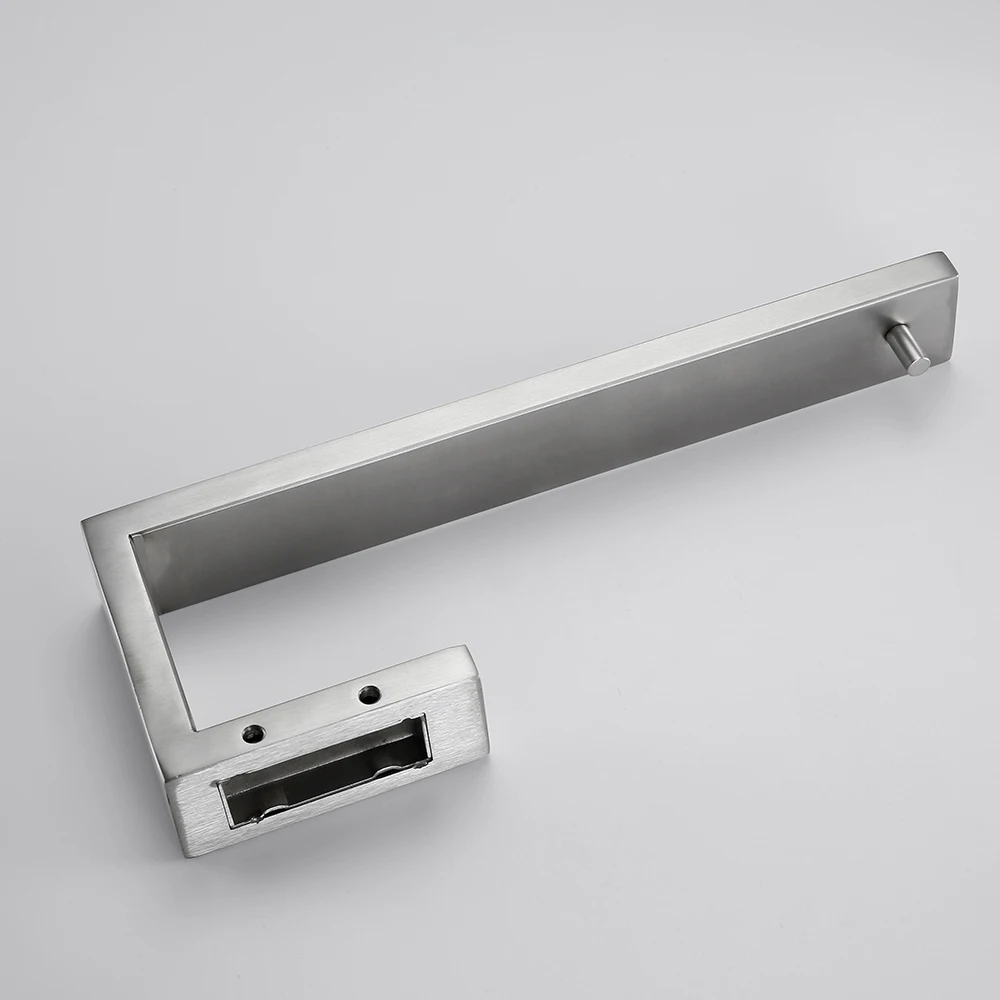 BagnoLux Brushed Stainless Steel Beautiful Wall Hook Toilet Paper Holder Towel Bar Bathroom Accessories