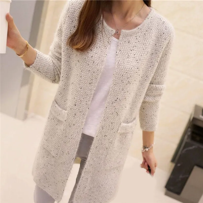 yellow sweater Solid Color Knitted Sweater Tunic New Crochet Ladies Sweaters Outwear Coat Cardigan Winter Warm Cardigan Pockets Fashion Women cable knit sweater