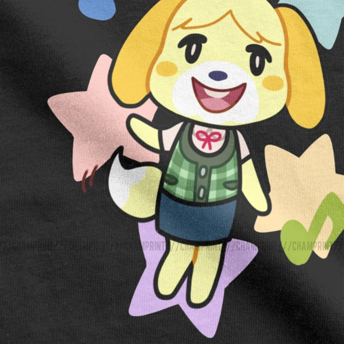 Мужская футболка с коротким рукавом Isabelle Of Animal Crossing хлопковая Футболка круглым