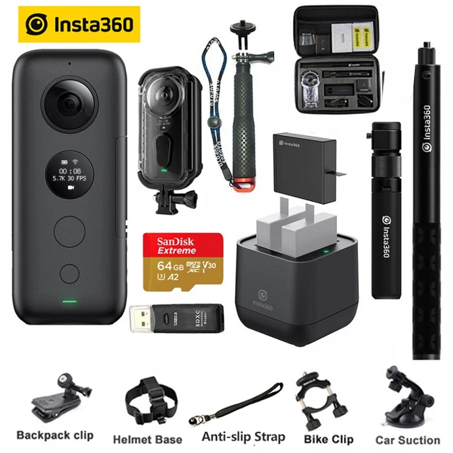 Insta360 One X Экшн-камера VR 360 панорамная видеокамера 5,7 K ONE X gps умный пульт дистанционного управления чехол - Цвет: Bundle 9