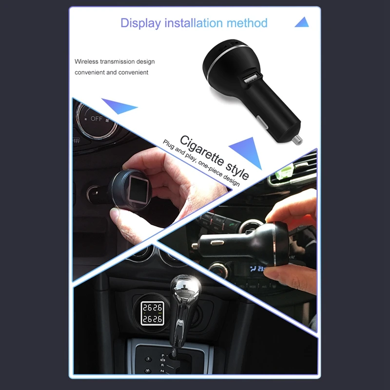 Новая D580C-TL система контроля давления в шинах TPMS и температуры с USB разъемом 4 внешних датчика