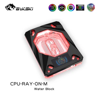 

Bykski cpu water block for amd ryzen3 / 5/7 platform with lcd temperature display,12 v 4pin,5 v 3pin CPU-RAY-ON-M water cooling