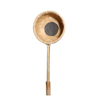 

Bamboo Rattan Tea Strainer Long Handle Mesh Filter Tea Infuser Handwork Tea Funnel Tea Accessory for Tea