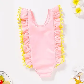 

Baby Kids Girls Summer Cute Ruffle Tassels Bikini One Piece Swimsuit Swimwear Maillot De Bain Femme Biquini детский купальник