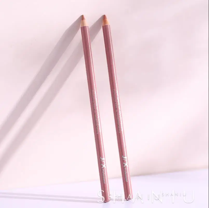 J/X Professional Nude Peach Color Lip Pencil Lip Liner Lipstick Makeup Waterproof Longlasting Cosmetics 2