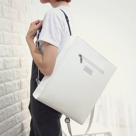 

Retro soft sister rectangular shape backpack backpack male and female college students wind bag