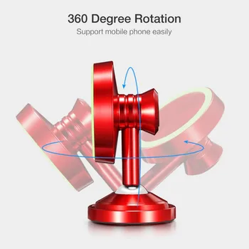 

Hot Two Way Adjust Car Phone holder Luminous Magnetic Car Holders 360 Degree Magnet Universal in Car Mobile Mount Desk Stands