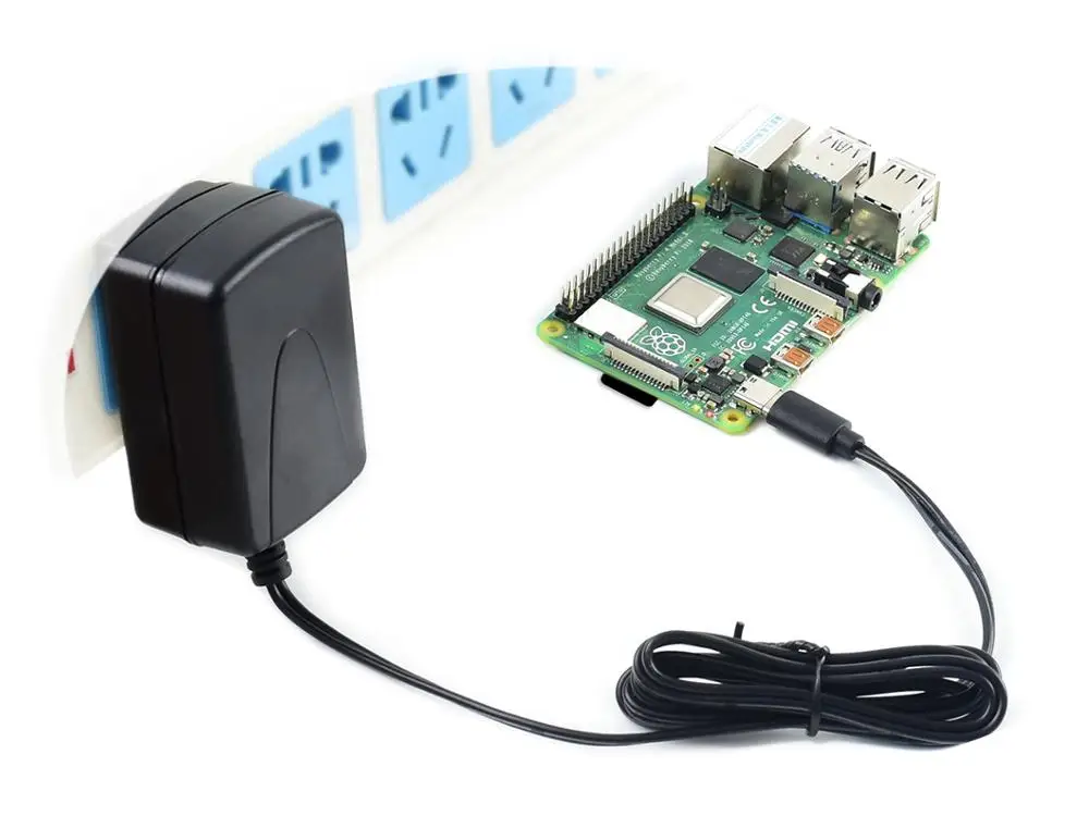 Raspberry Pi 4 USB-C США/ЕС/разъем блока питания для Великобритании, 5 В/3A, сертификация безопасности, Мульти Защита