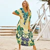 Cotton Long Beach Dress Robe de Plage Swimwear Women Cover ups Tunic Pareo Beach Cover up Kaftan Beach Saida de Praia Beachwear ► Photo 3/6