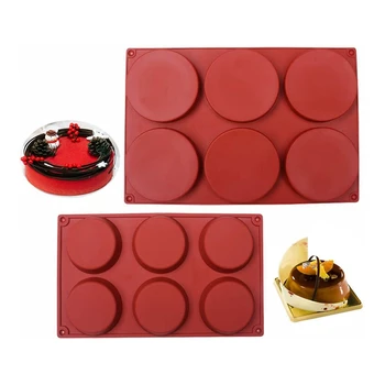 

2Pcs Silicone Mold [Coaster, 3 Cups] Jewelry Making Non-Stick Silicone Bakeware Tray Resin Soap Disc Candy Mold