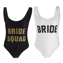 2 шт. модный отряд "невеста" контроль живота Монокини купальный Купальник Цельный купальник пляжная одежда Вечеринка для девочек