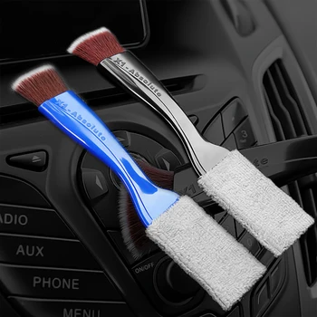 

Long Durable Car Air-conditioner Outlet Cleaning Brush Black and Blue Cleaning Tool Window Cleaning Multi-purpose Brush
