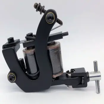 

1pcs Wire Cutting 10 Wrap Coils Tattoo Machine For Liner And Shader Black Color Tattoo Supplies Cast-iron Tattoo Machine
