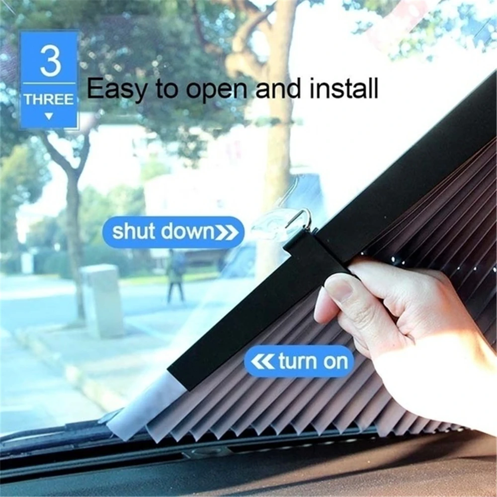 

Car Retractable Windshield Anti-UV Front Sun Block Auto Rear Foldable Curtain 46/65/70/Cm Sunshade