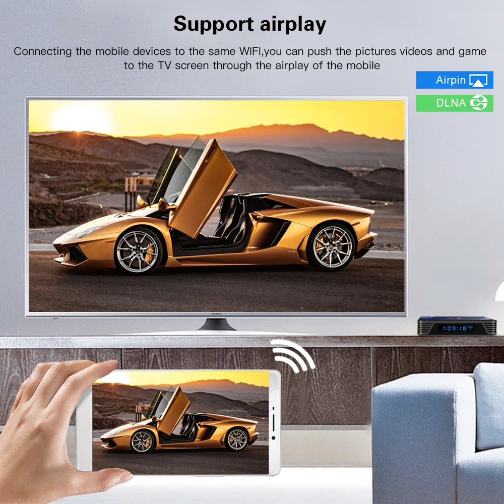 LEMFO tv Box Android 9,0 4K 6K 8K DDR3 2,4G/5G WiFi HDMI2.0a 4G ram 64G rom Google Youtube Netflix IP tv Smart Box