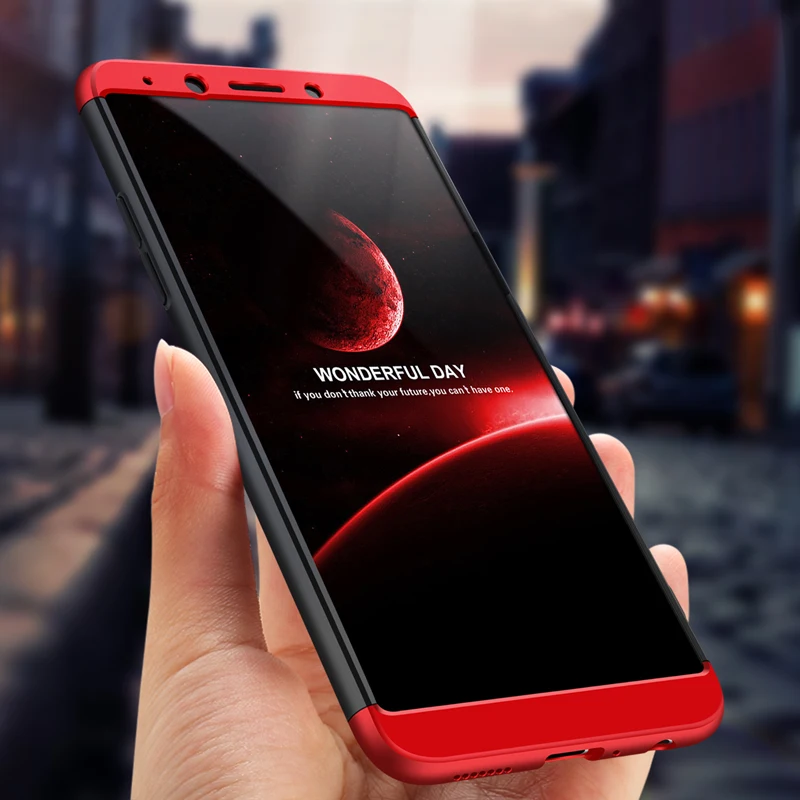 Чехол GKK для OPPO F9 Pro F7 F5 A3s A3 A5 A73 чехол 360 полная защита тела три в одном дизайн