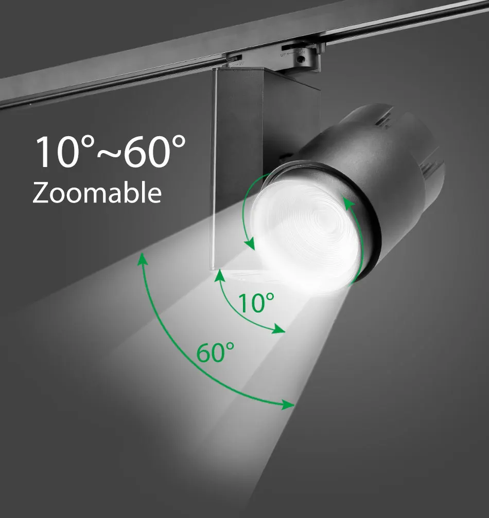 Modern Dimmable Led Track Lights 30W40W Rail Spotlight Clothing Shop Showrooms Windows Ceiling Zoomable Track Lighting Fixture (6)