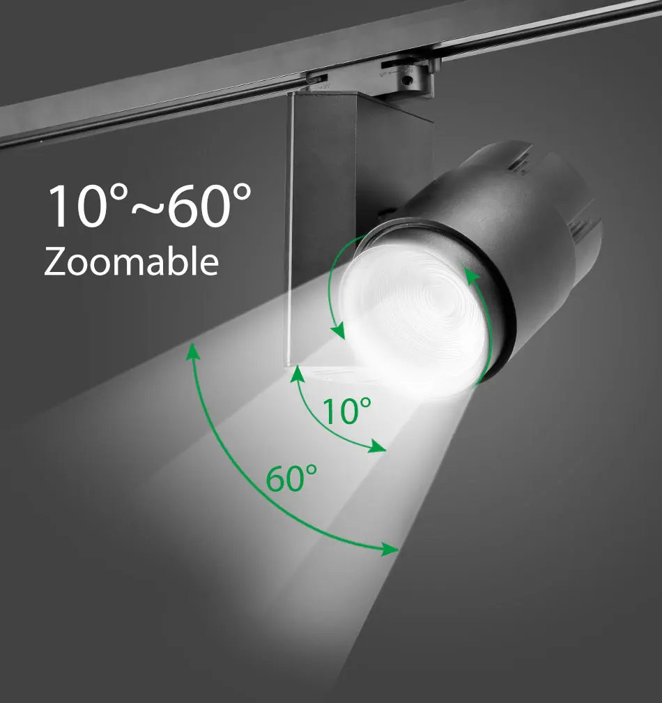 Современные светодиодные трековые светильники 30 Вт 40 Вт рельсовый прожектор для магазина одежды выставочные комнаты окна потолок масштабируемый трек осветительный прибор