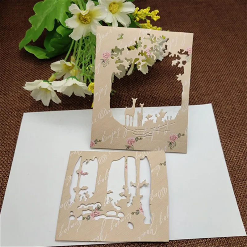 Металлические штампы для скрапбукинга с рождественским оленем декоративные