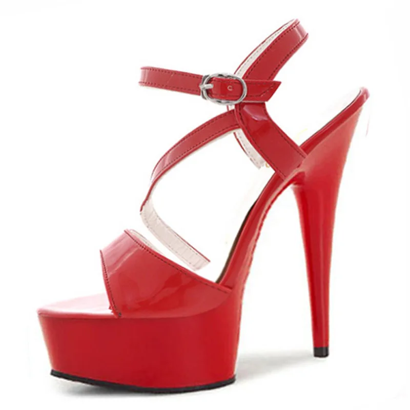 

2019 Super High With Shallow Mouth Fish Mouth Sandals Waterproof Platform Nightclub Sexy Fine With Single Shoe