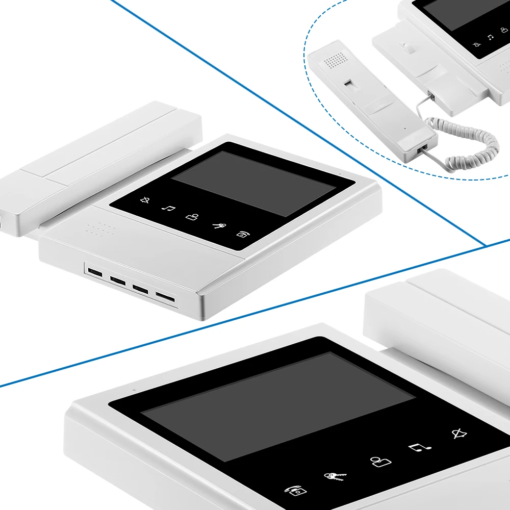 4," сенсорный монитор видеодомофон дверной звонок Система видеодомофона комплект для домашней безопасности с камерой 700TVL 1 шт. экран телефона