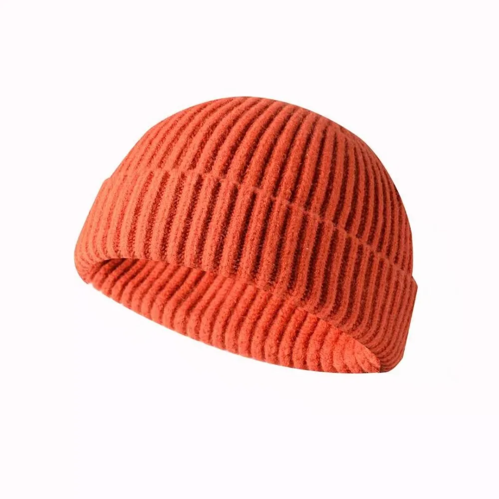 Мужские и женские зимние шапочки Skullcap, одноцветные вязаные шапки, повседневные мужские модные мягкие эластичные лыжные теплые шапки Skullies, Новинка