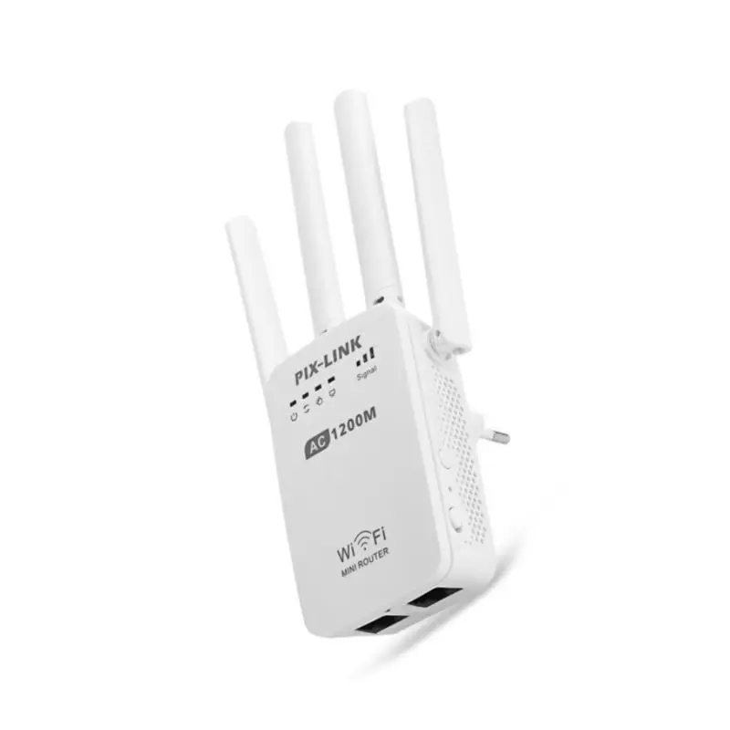Ac 1200 Мбит/с Ac1200M 5G Беспроводной ретранслятор высокоскоростной 5G гигабитный Wifi роутер антенна Pixlink Ac05 Us Plug