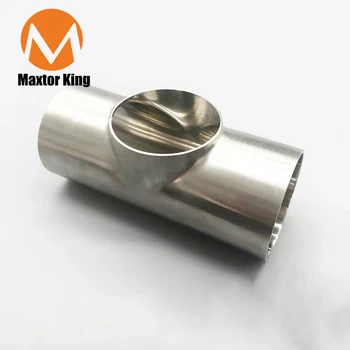 

MK 19-108mm Pipe OD Butt Weld Flat Tee 3 Way Fitting Connector SUS 304 Stainless Sanitary Homebrew