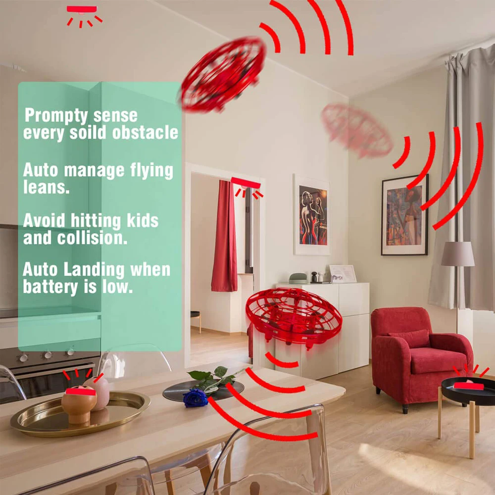 UFO Toys for Kids Mini Drone of Induction by Hand Anti-collision Drone RC Helicopter Hand-operated Quadrocopter Flying Ball Gift UFO Toys for Kids Mini Drone of Induction by Hand Anti-collision Drone RC Helicopter Hand-operated Quadrocopter Flying Ball Gift