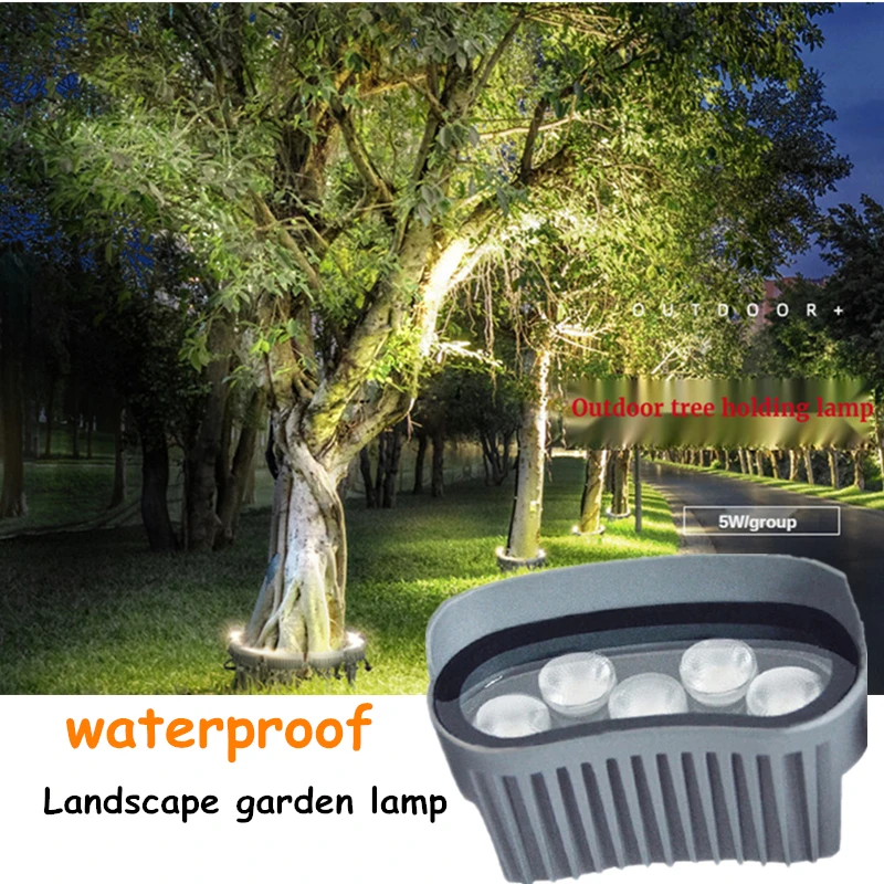 Light Garden Waterproof Led Tree Light Led Outdoor Spotlight Lawn Lamp Path Lights Christmas Holiday New Year Decorative Lights