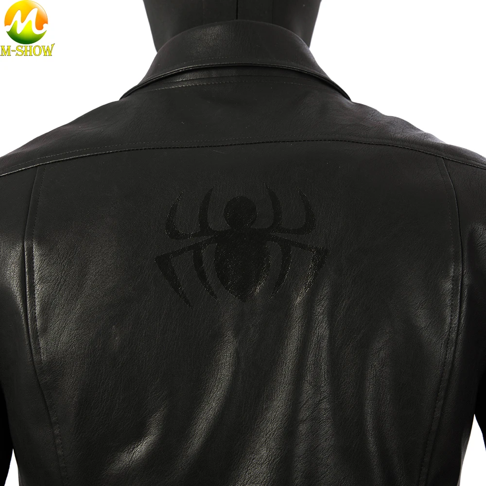 «Человек-паук» в Spider-текстами и сюжетами из Noir Косплэй костюм с изображением Человека-паука куртка Noir Хэллоуин вечерние костюмы для мужчин индивидуальный заказ